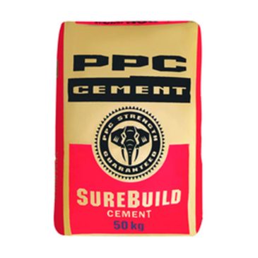 50kg PPC Cement Sure Build (RED bag) NOW R 135.00 a bag
